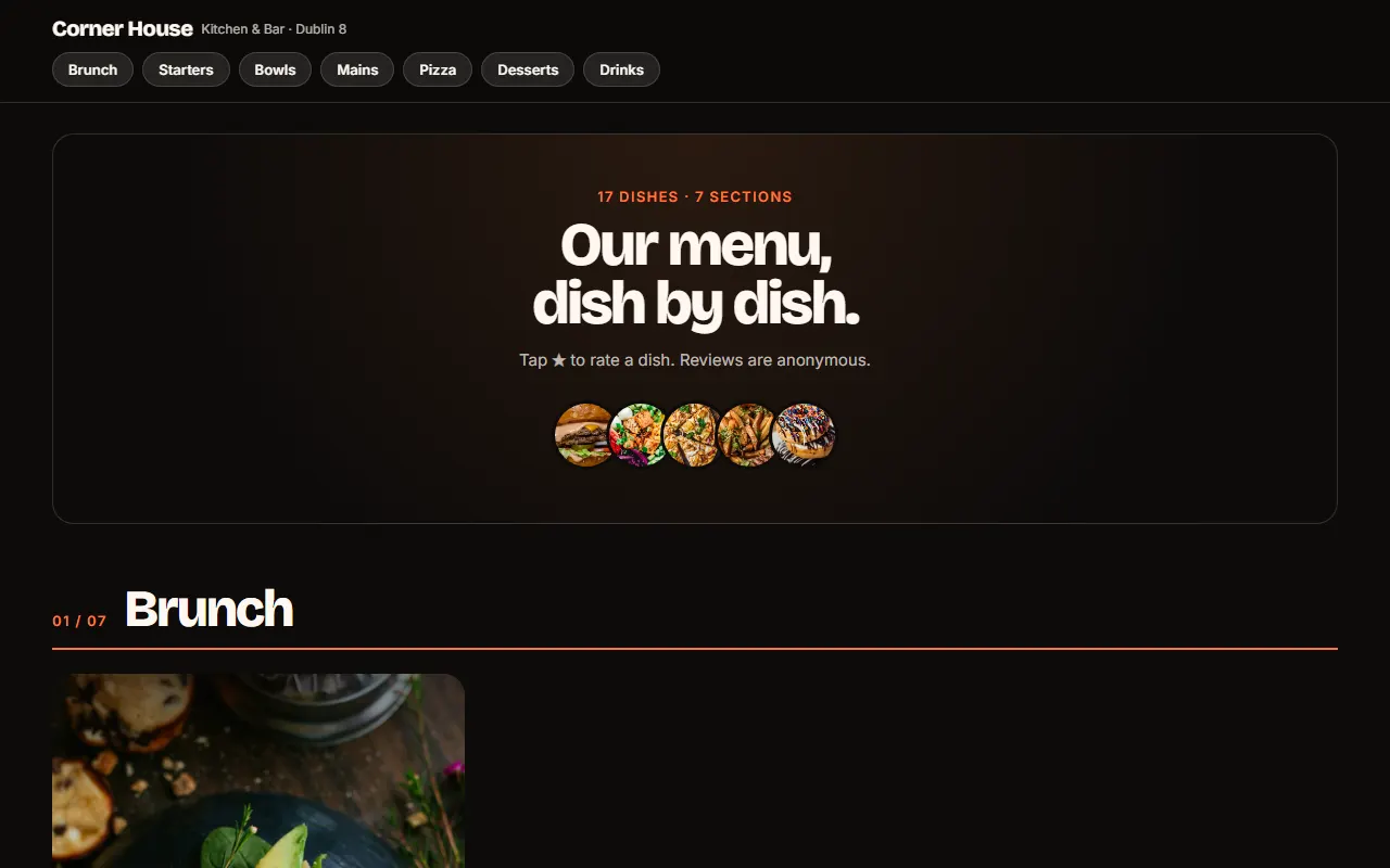 The VORA demo menu on a laptop